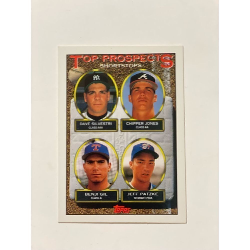 1993 topps top prospects shortstop chipper Jones #529 mint condition/grade!!! Co